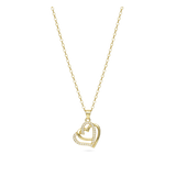 Collar colgante, Bañado en oro, Zirconia cúbica artificial