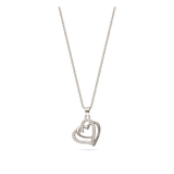 Collar colgante, Plata 925 bañada en rodio, Zirconia cúbica artificial