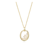 Collar colgante, Bañado en oro, Zirconia cúbica artificial