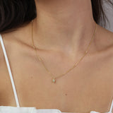 Collar colgante, Bañado en oro, Aventurina artificial