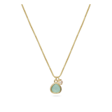 Collar colgante, Bañado en oro, Perla cultivada, Vidrio de plomo