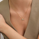 Collar colgante, Bañado en oro, Perla cultivada, Vidrio de plomo