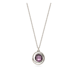 Collar colgante, Plata 925 bañada en rodio, Zirconia cúbica artificial