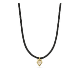 Collar colgante, Bañado en oro, Zirconia cúbica artificial