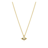 Collar colgante, Bañado en oro, Zirconia cúbica artificial