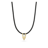 Collar colgante, Bañado en oro, Zirconia cúbica artificial