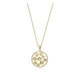 Collar colgante, Bañado en oro, Zirconia cúbica artificial