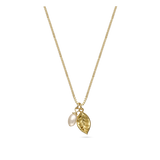 Collar colgante, Bañado en oro, Perla cultivada