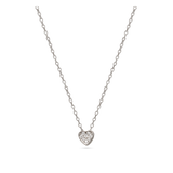 Collar colgante, Plata 925 bañada en rodio, Zirconia cúbica artificial
