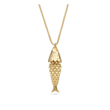 Collar colgante, Bañado en oro, Zirconia cúbica artificial