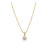 Collar colgante, Bañado en oro, Zirconia cúbica artificial
