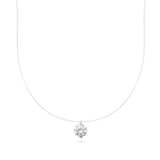 Collar gargantilla, Plata 925 bañada en rodio, Zirconia cúbica artificial