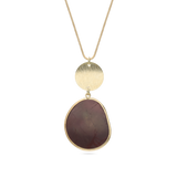 Collar colgante, Bañado en oro, Piedra ockita artificial