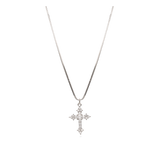 Collar colgante, Plata 925 bañada en rodio, Zirconia cúbica artificial