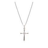 Collar colgante, Plata 925 bañada en rodio, Zirconia cúbica artificial