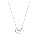 Collar colgante, plata con baño de rodio y baño de oro, Sin piedra