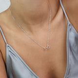 Collar colgante, plata con baño de rodio y baño de oro, Sin piedra