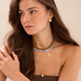 Collar colgante, Bañado en oro, Sin piedra