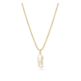 Collar colgante, Bañado en oro, Perla cultivada