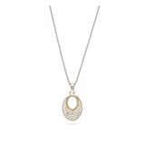 Collar colgante, Plata 925 con oro 9k, Sin piedra