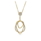 Collar colgante, Bañado en oro, Zirconia cúbica artificial