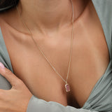 Collar colgante, Bañado en oro, Cuarzo artificial