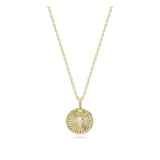 Collar colgante, Bañado en oro, Zirconia cúbica artificial
