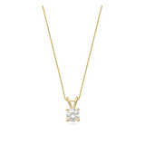 Collar colgante, Bañado en oro, Zirconia cúbica artificial