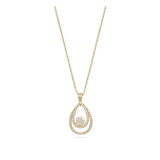 Collar colgante, Bañado en oro, Zirconia cúbica artificial
