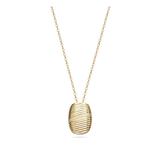 Collar colgante, Bañado en oro, Zirconia cúbica artificial