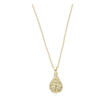 Collar colgante, Bañado en oro, Zirconia cúbica artificial