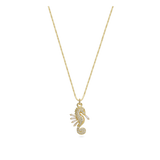Collar colgante, Bañado en oro, Zirconia cúbica artificial
