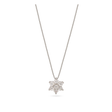 Collar colgante, Plata 925 bañada en rodio, Zirconia cúbica artificial