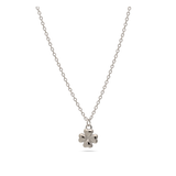 Collar colgante, Plata 925 bañada en rodio, Sin piedra