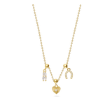 Collar colgante, Bañado en oro, Zirconia cúbica artificial