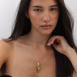 Collar colgante, Bañado en oro, Vidrio de plomo