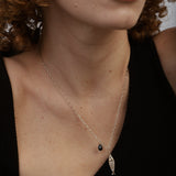 Collar colgante, Bañado en oro, Zirconia cúbica artificial, Ónix artificial