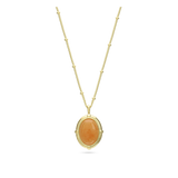 Collar colgante, Bañado en oro, Aventurina artificial