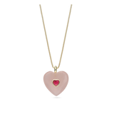 Collar colgante, Bañado en oro, Vidrio de plomo, Jadeíta artificial