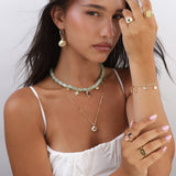 Collar colgante, Bañado en oro, Sin piedra