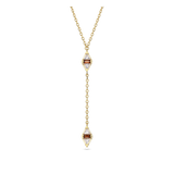 Cadena de corbata, Bañado en oro, Zirconia cúbica artificial