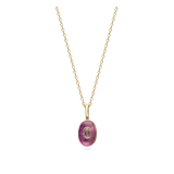 Collar colgante, Bañado en oro, Zirconia cúbica artificial, Cuarzo artificial