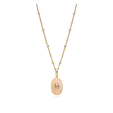 Collar colgante, Bañado en oro, Zirconia cúbica artificial, Cuarzo artificial