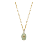 Collar colgante, Bañado en oro, Zirconia cúbica artificial, Cuarzo artificial
