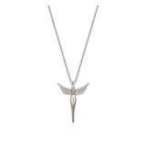 Collar colgante, Plata 925 bañada en rodio, Zirconia cúbica artificial
