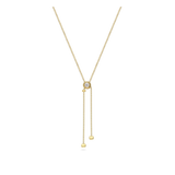 Collar colgante, Bañado en oro, Zirconia cúbica artificial