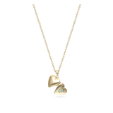 Collar colgante, Bañado en oro, Zirconia cúbica artificial