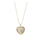 Collar colgante, Bañado en oro, Zirconia cúbica artificial