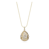Collar colgante, Bañado en oro, Zirconia cúbica artificial