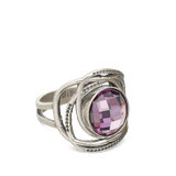 Anillo de Declaración, Plata de Ley 925, Zirconia cúbica artificial